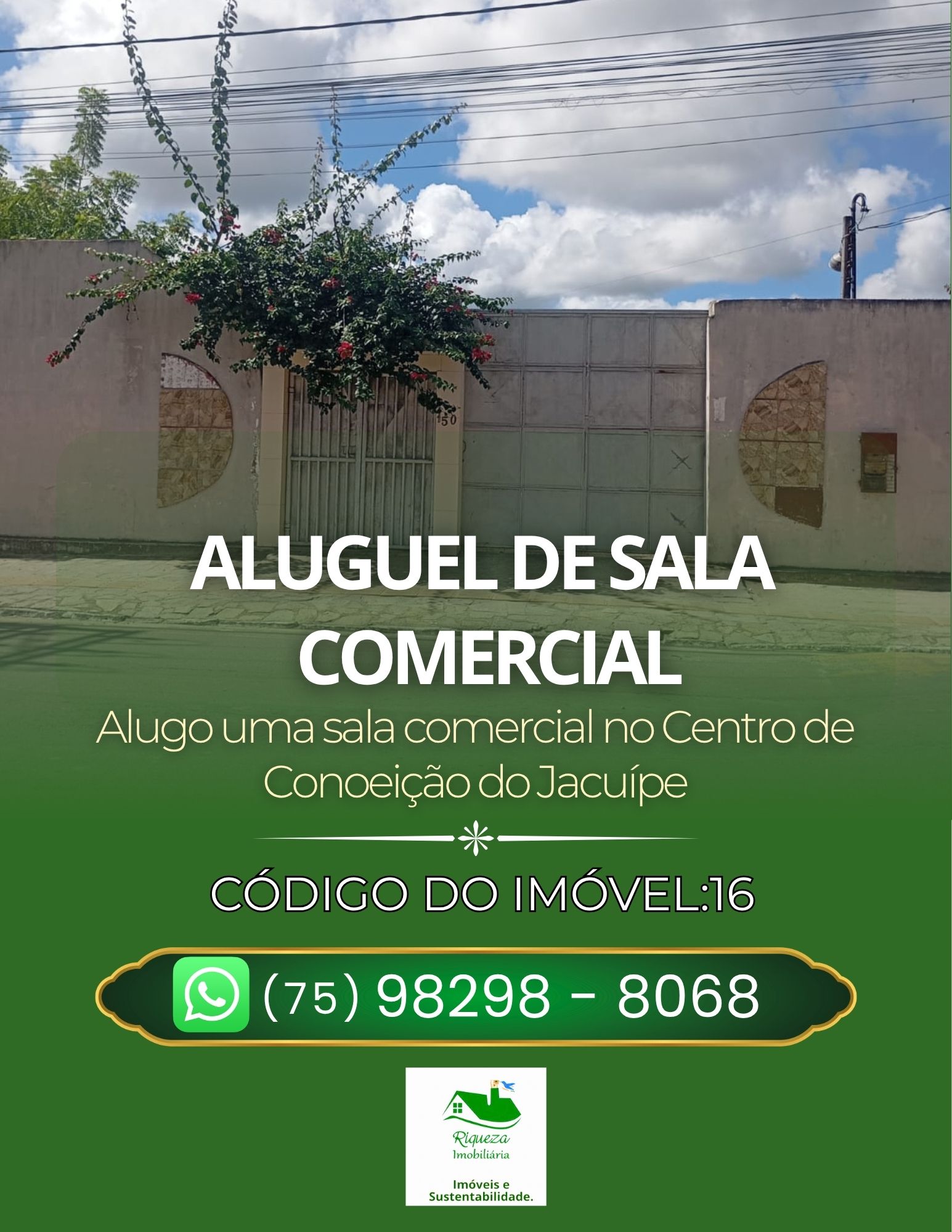 C16. ALUGUEL DE SALA  COMERCIAL