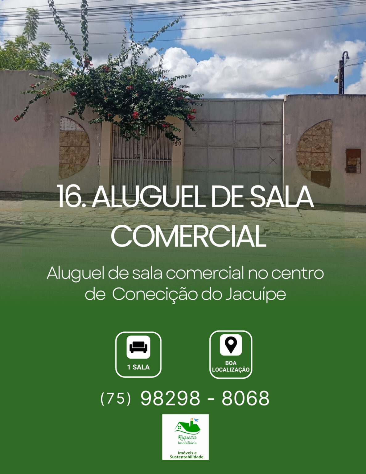 C16. ALUGUEL DE SALA  COMERCIAL