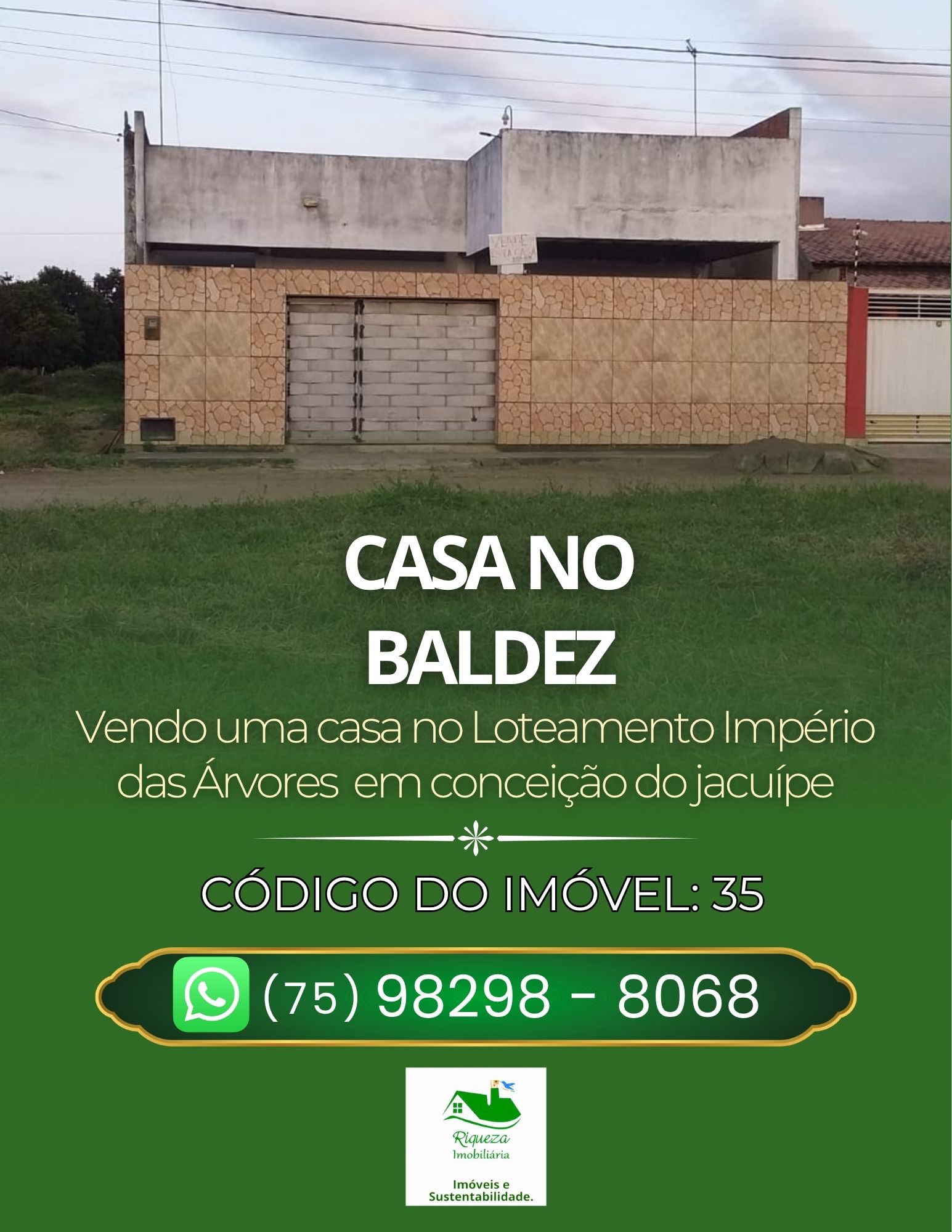 C35. Casa no Baldez em Conceição do Jacuípe