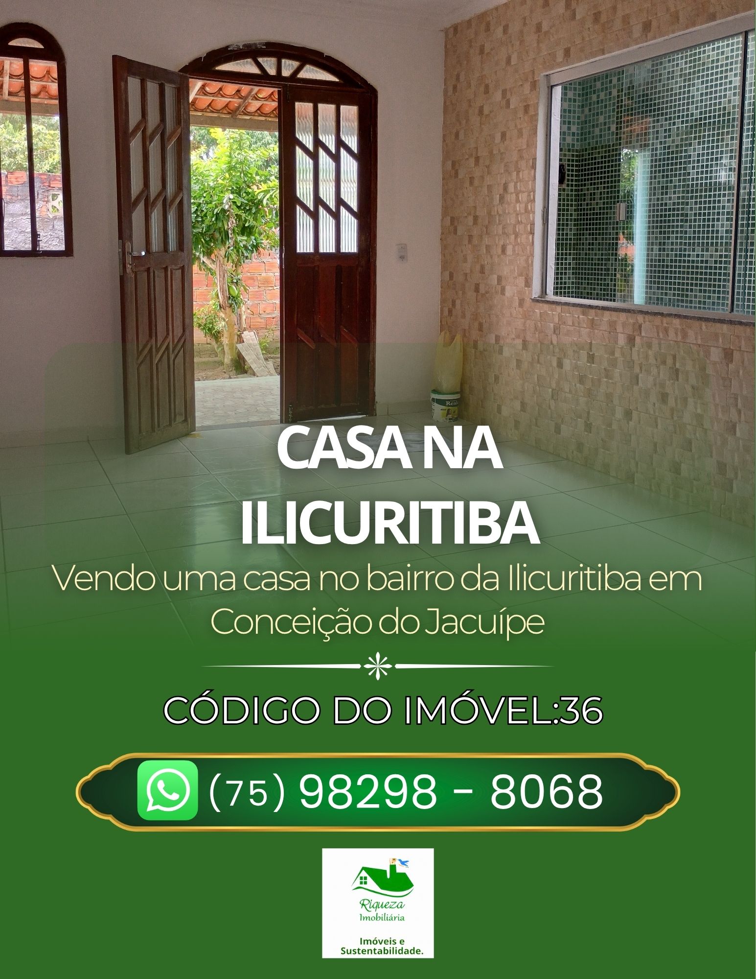 C36. CASA NA ILICURITIBA EM CONCEIÇÃO DO JACUÍPE