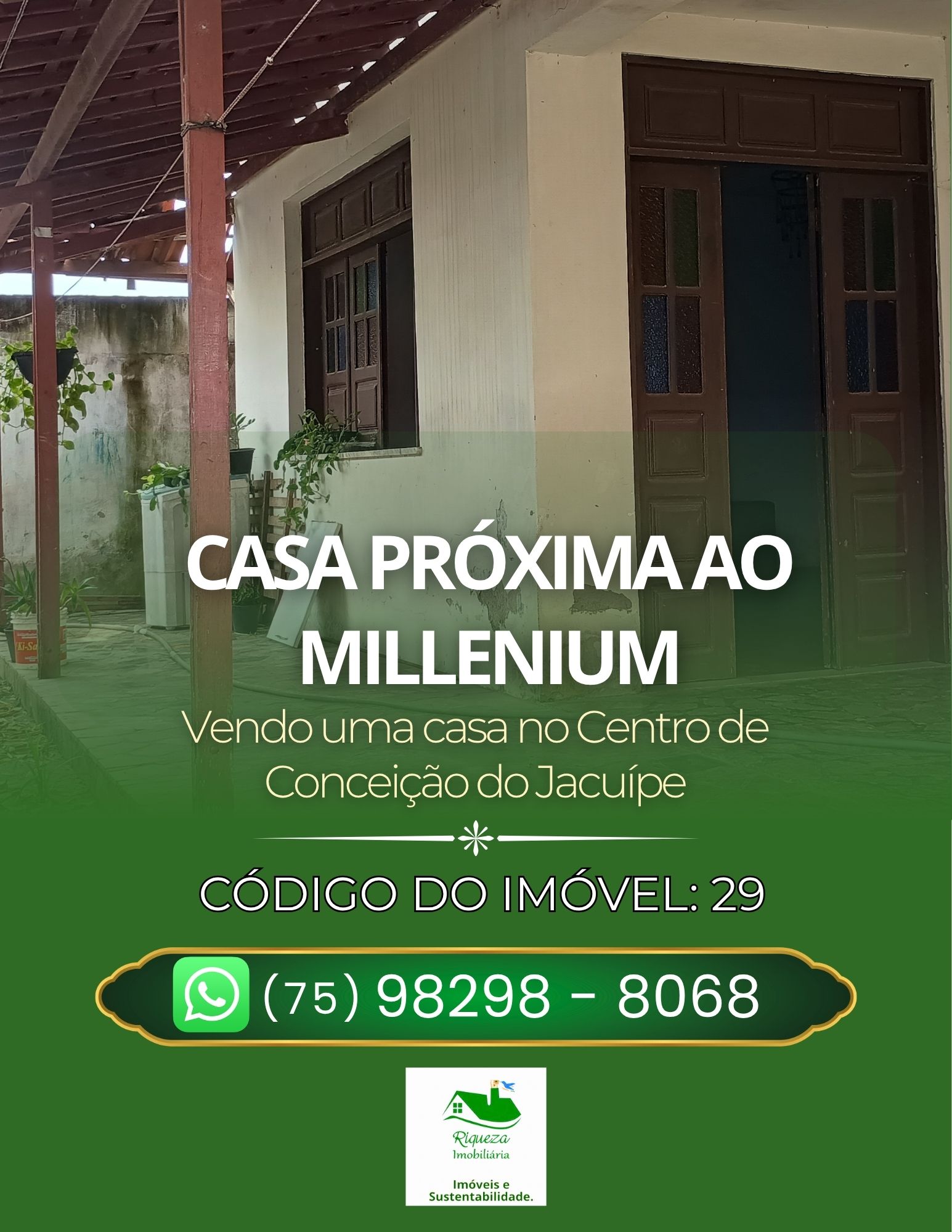 C29. Casa próxima ao colégio Millenium em Conceição do Jacuípe