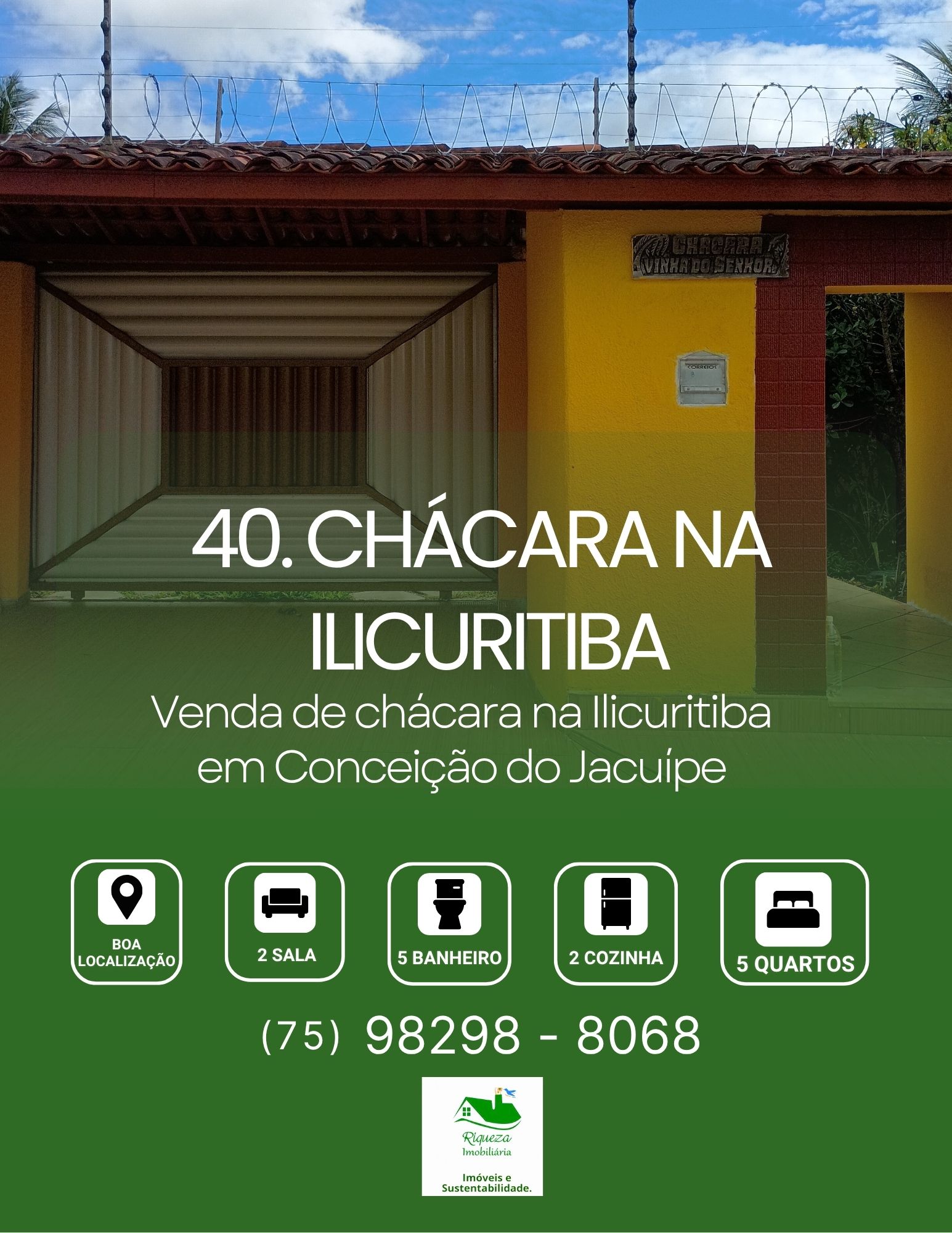 C40. CHÁCARA NA ILICURITIBA EM CONCEIÇÃO DO JACUÍPE