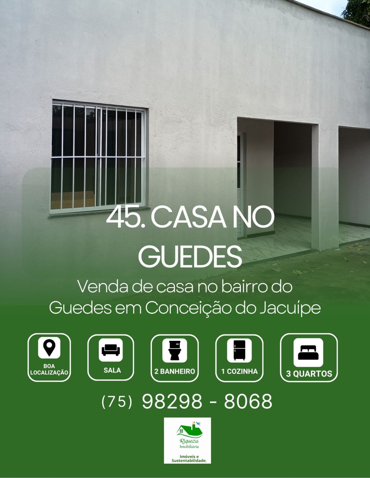 C45. CASA NO GUEDES EM CONCEIÇÃO DO JACUÍPE