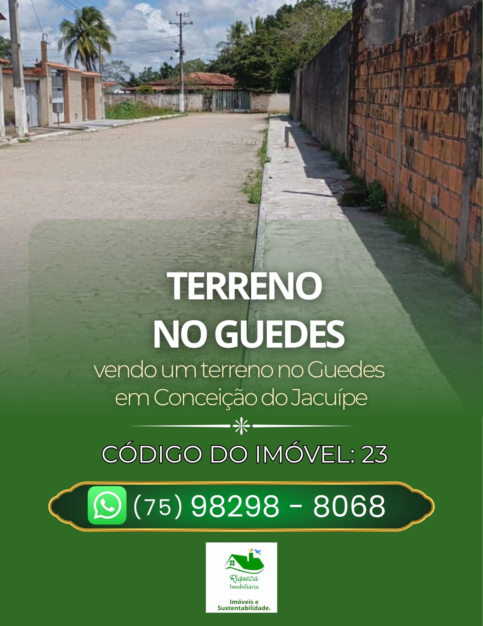 C23. TERRENO NO GUEDES EM CONCEIÇÃO DO JACUÍPE