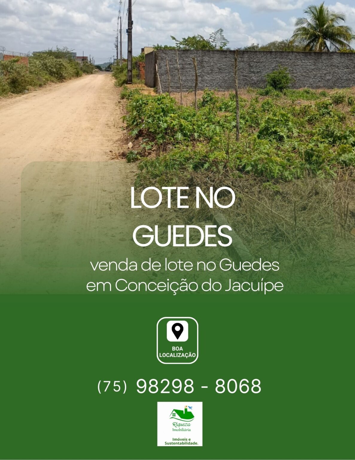 C52. LOTE NO GUEDES EM CONCEIÇÃO DO JACUÍPE