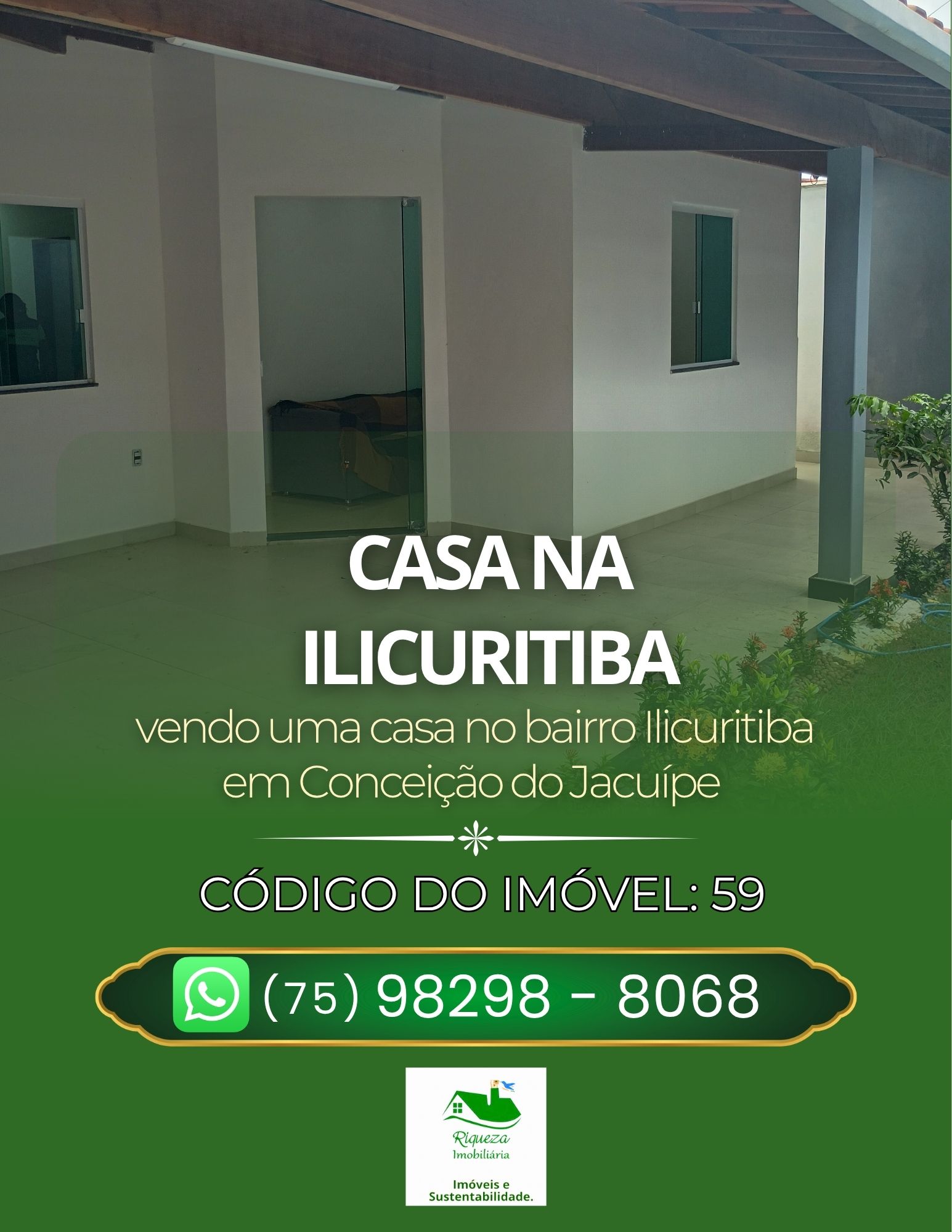 C59. CASA NA ILICURITIBA EM CONCEIÇÃO DO JACUÍPE