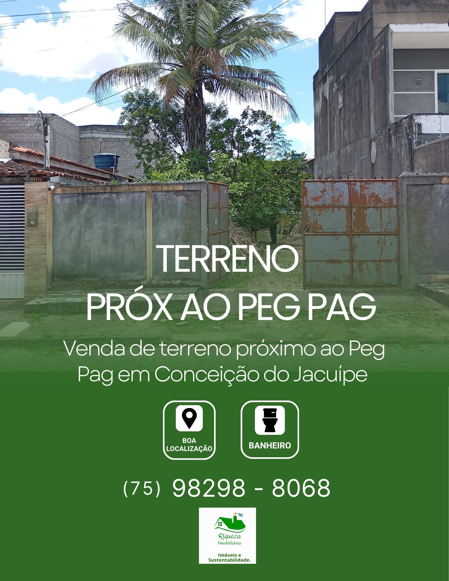 C93. TERRENO NO PEG PAG EM CONCEIÇÃO DO JACUÍPE