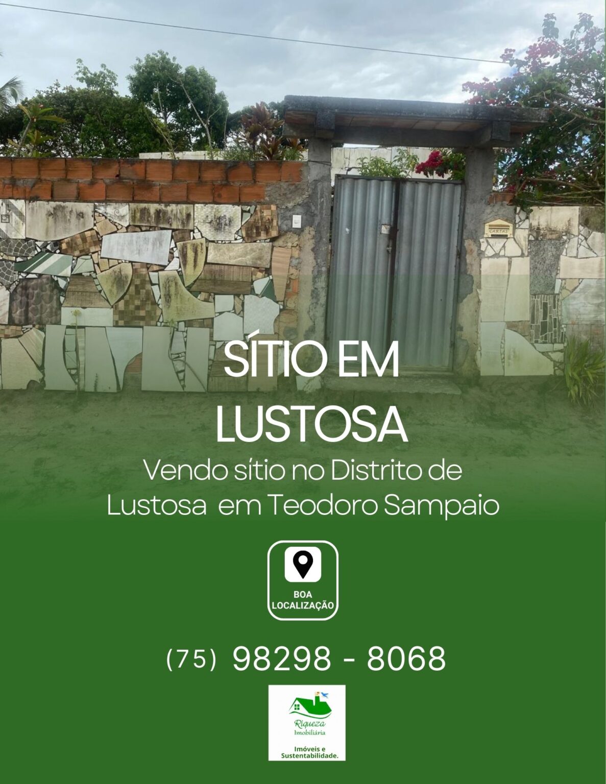 C.100 SÍTIO NO DISTRITO DE LUSTOSA EM TEODORO SAMPAIO