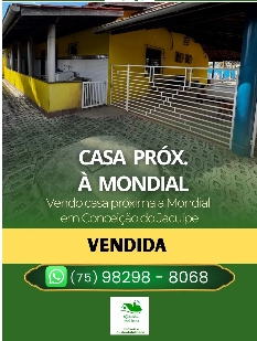 C107. CASA PRÓXIMA A MONDIAL EM CONCEIÇÃO DO JACUIPE VENDIDA