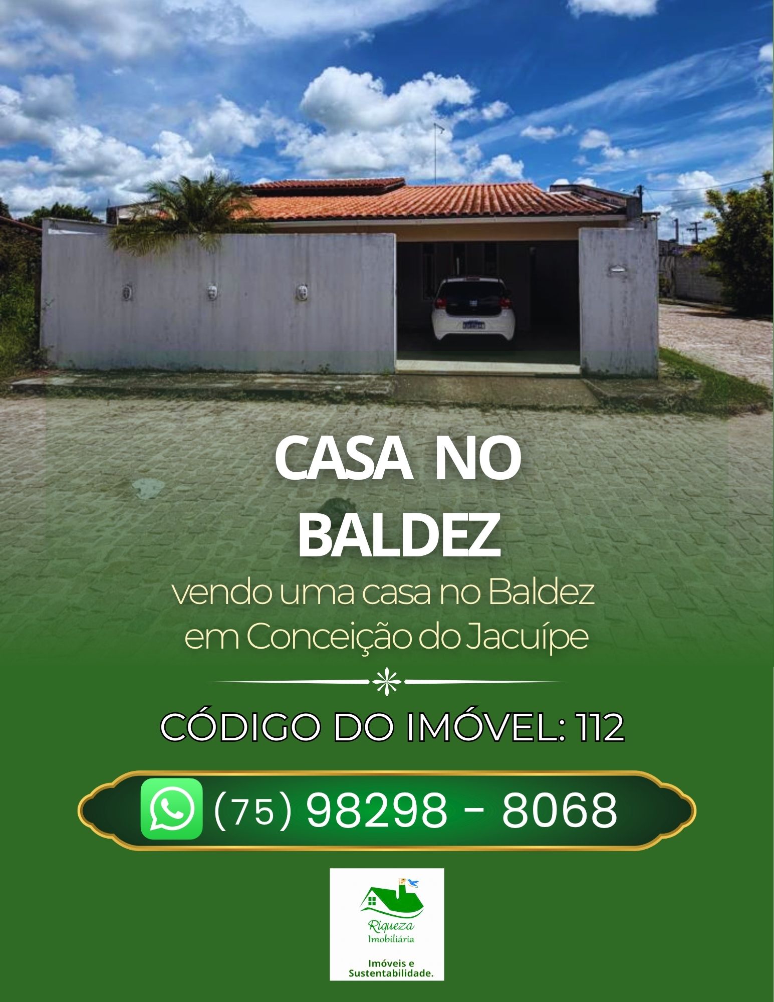C112. CASA NO BALDEZ EM CONCEIÇÃO DO JACUÍPE