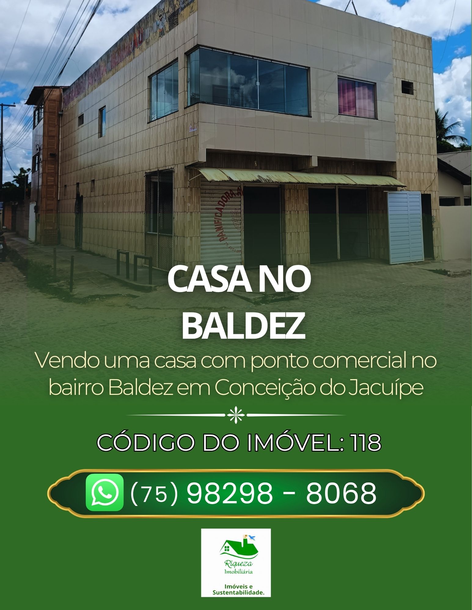 C118. CASA NO BALDEZ EM CONCEIÇÃO DO JACUÍPE