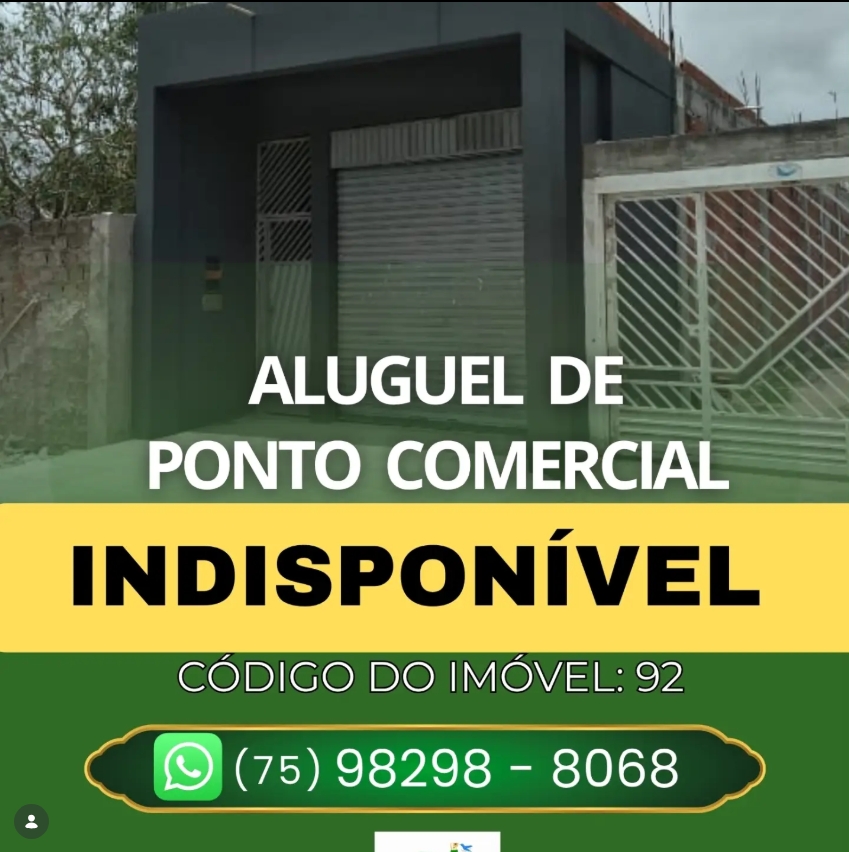 C92. ALUGUEL DE SALA COMERCIAL EM CONCEIÇÃO DO JACUIPE VENDIDA