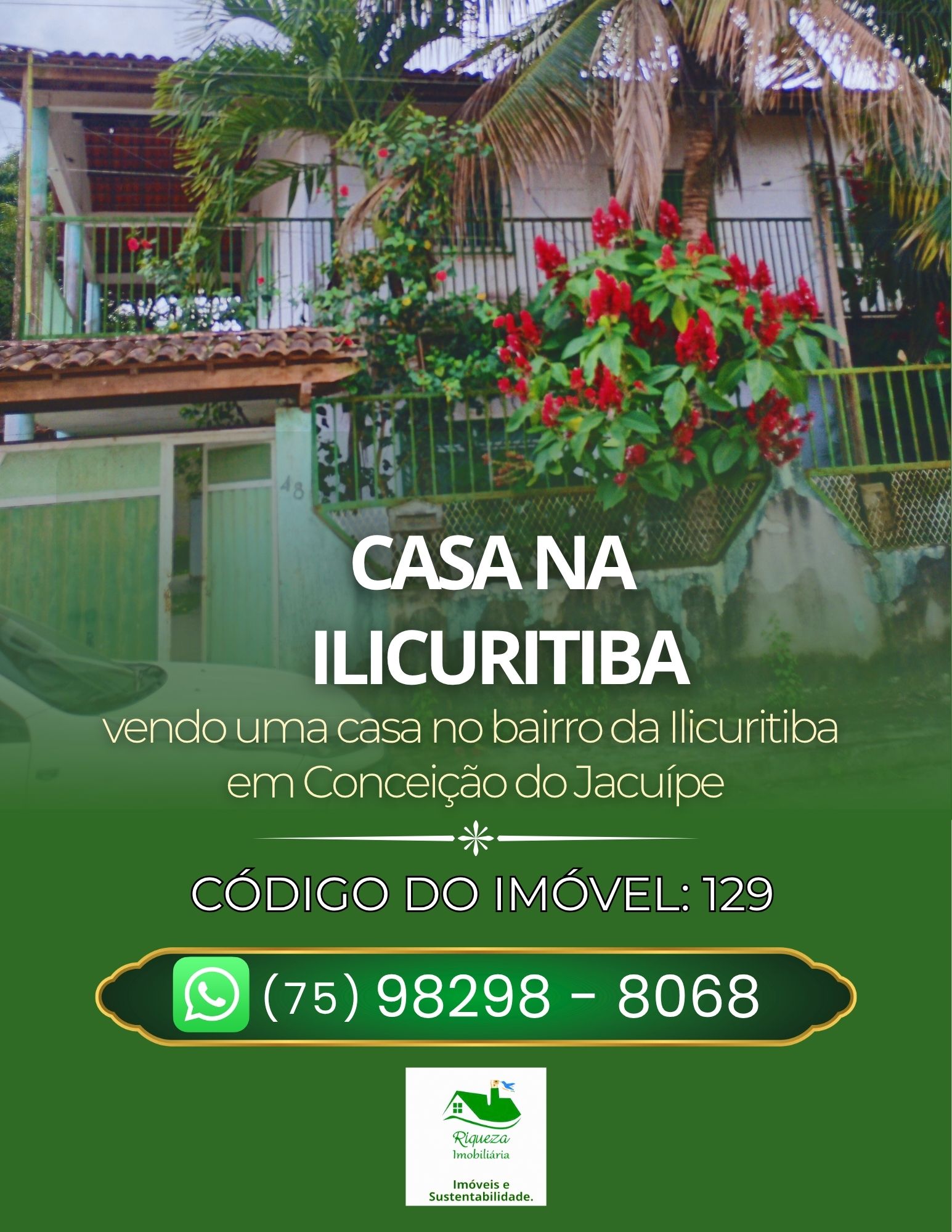 C129. CASA NA ILICURITIBA EM CONCEIÇÃO DO JACUÍPE