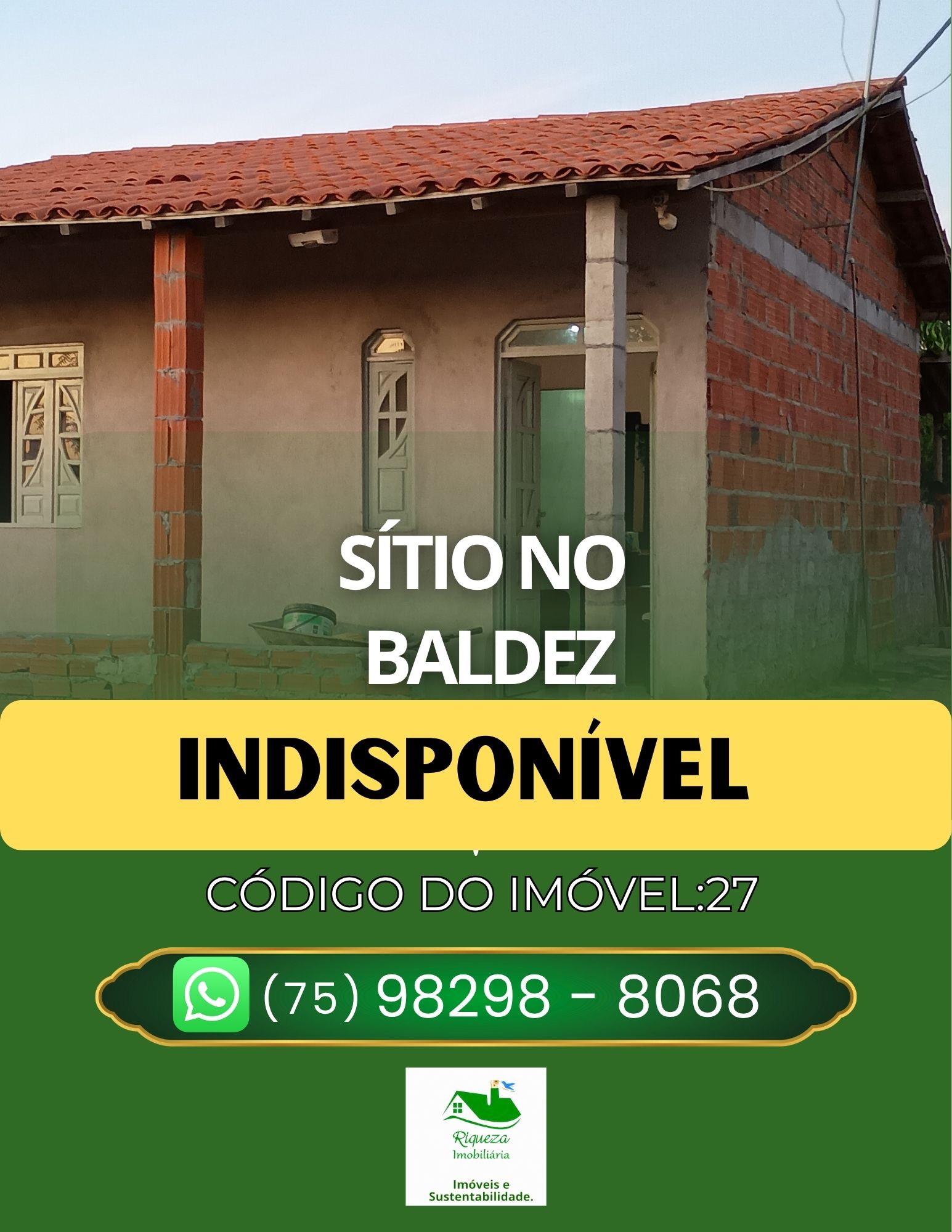 C27. SITIO NO BALDEZ EM CONCEIÇÃO DO JACUIPE ESTÁ INDISPONIVEL