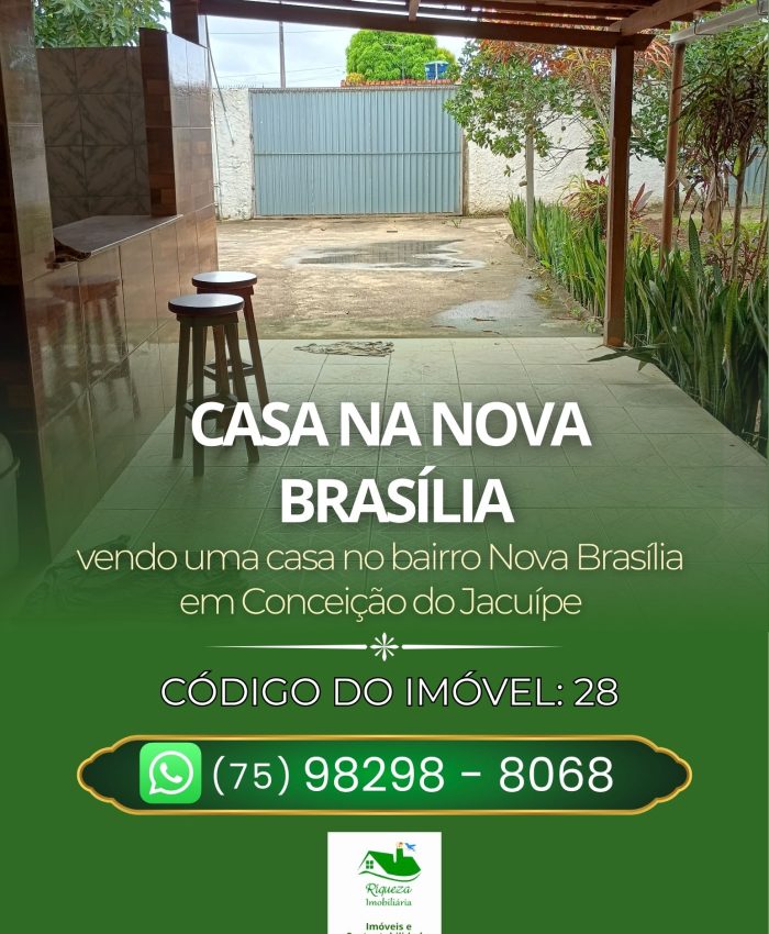 C28. Casa na Nova Brasília em Conceição do Jacuípe