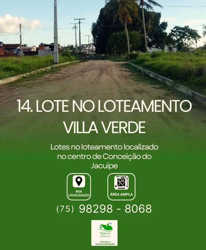 C14. LOTE NO LOTEAMENTO  VILLA VERDE