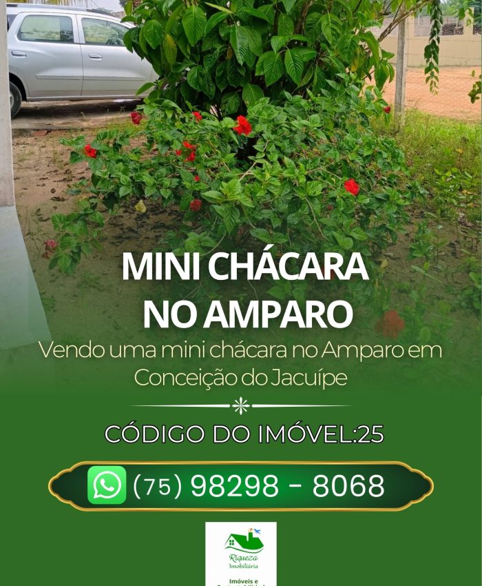 C25. Mini Chácara no Amparo em Conceição do Jacuípe
