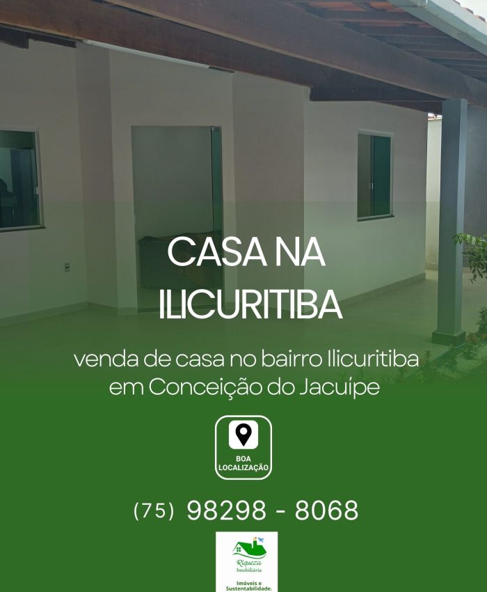 C59. CASA NA ILICURITIBA EM CONCEIÇÃO DO JACUÍPE