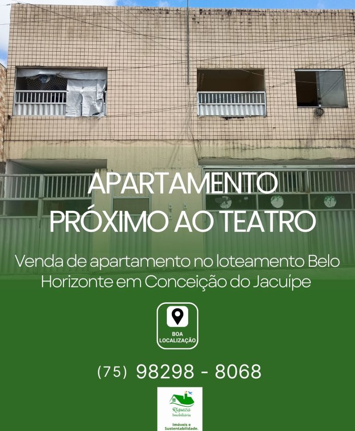 C62. APARTAMENTO NO LOTEAMENTO BELO HORIZONTE EM CONCEIÇÃO DO JACUÍPE