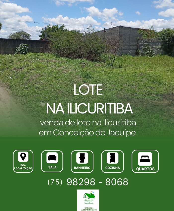 C66. LOTE NA ILICURITIBA EM CONCEIÇÃO DO JACUÍPE
