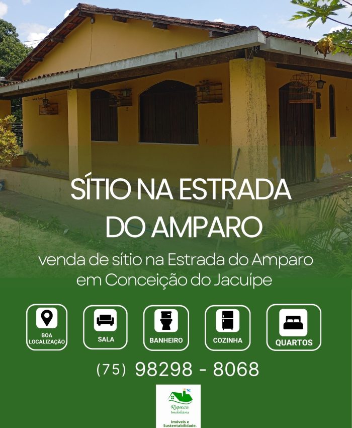 C72. SÍTIO NA ESTRADA DO AMPARO EM CONCEIÇÃO DO JACUÍPE