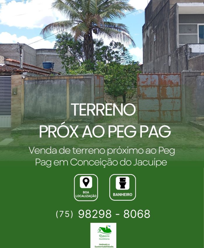 C93. TERRENO NO PEG PAG EM CONCEIÇÃO DO JACUÍPE