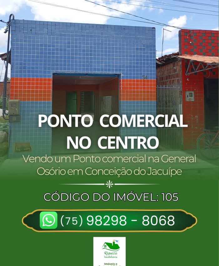 C105. PONTO COMERCIAL EM CONCEIÇÃO DO JACUIPE