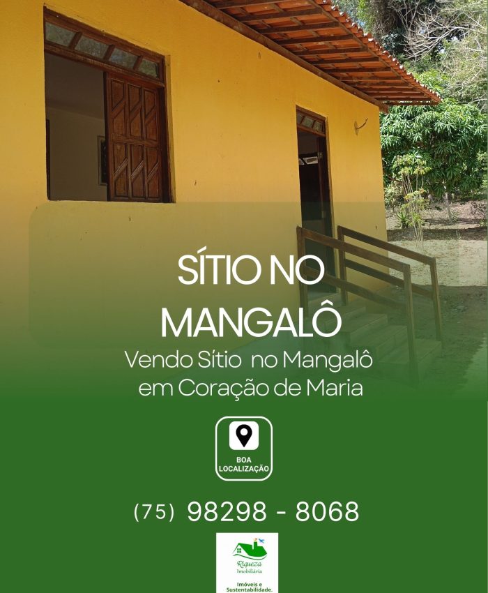 C104. SÍTIO NO MANGALÔ EM CORAÇÃO DE MARIA