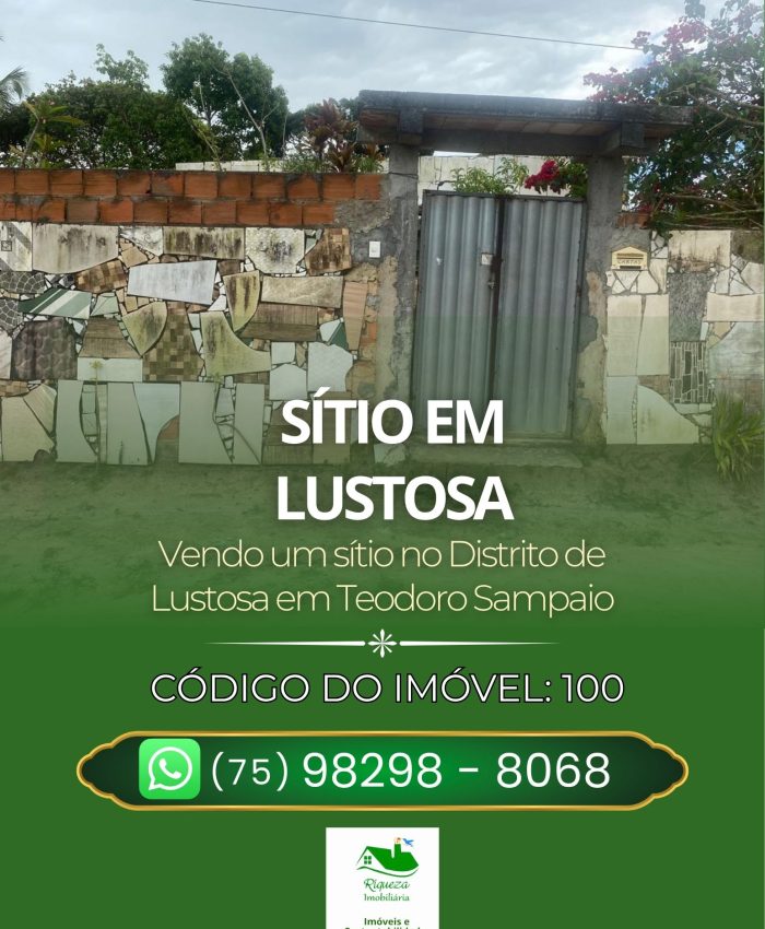 C.100 SÍTIO NO DISTRITO DE LUSTOSA EM TEODORO SAMPAIO