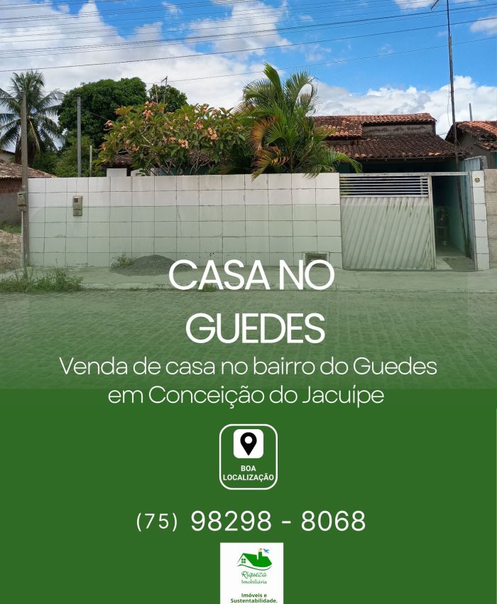 C97. CASA NO GUEDES EM CONCEIÇÃO DO JACUÍPE