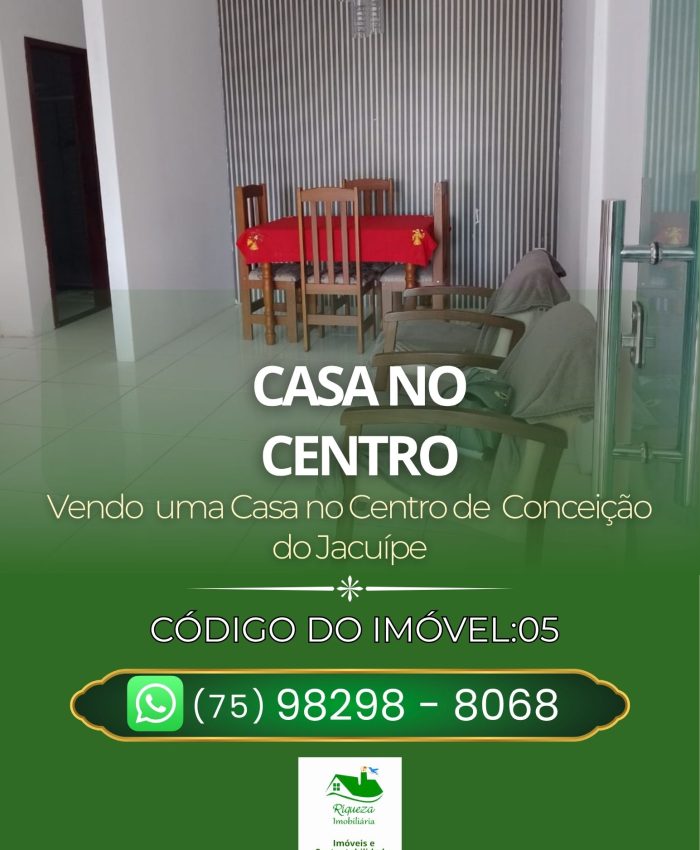 C05.CASA NO CENTRO DE CONCEIÇÃO DO JACUÍPE