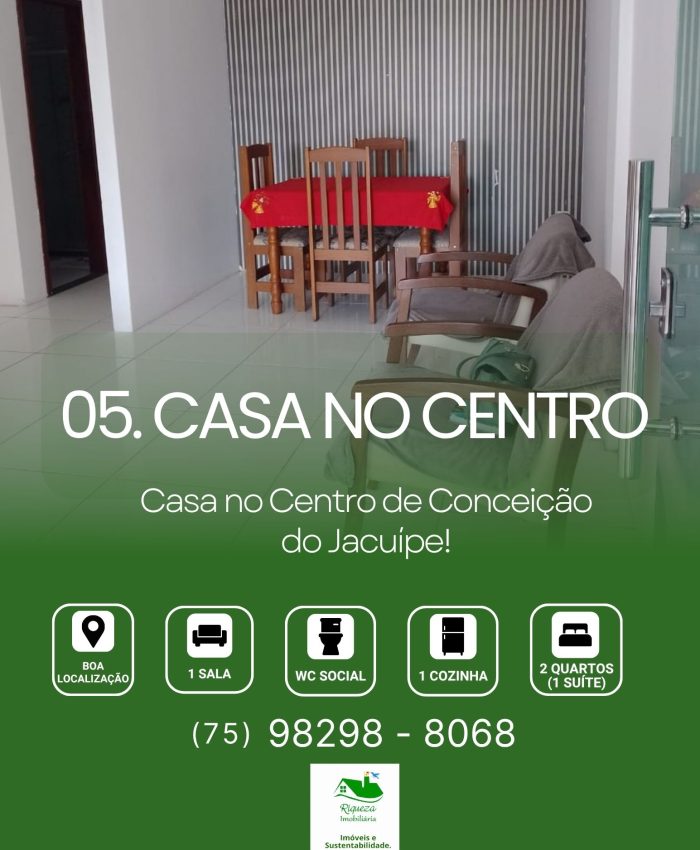 C05.CASA NO CENTRO DE CONCEIÇÃO DO JACUÍPE