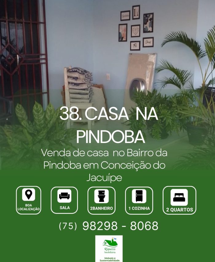 C38. CASA NA PINDOBA EM CONCEIÇÃO DO JACUÍPE
