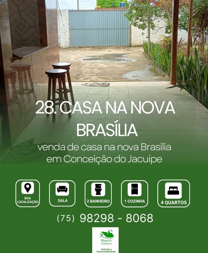 C28. Casa na Nova Brasília em Conceição do Jacuípe