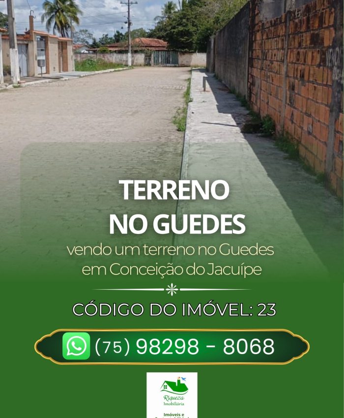 C23. TERRENO NO GUEDES EM CONCEIÇÃO DO JACUÍPE