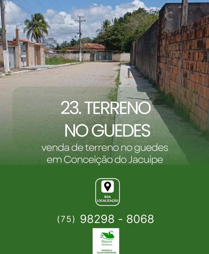 C23. TERRENO NO GUEDES EM CONCEIÇÃO DO JACUÍPE