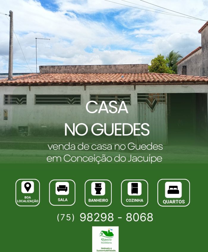 C39. CASA NO GUEDES EM CONCEIÇÃO DO JACUÍPE