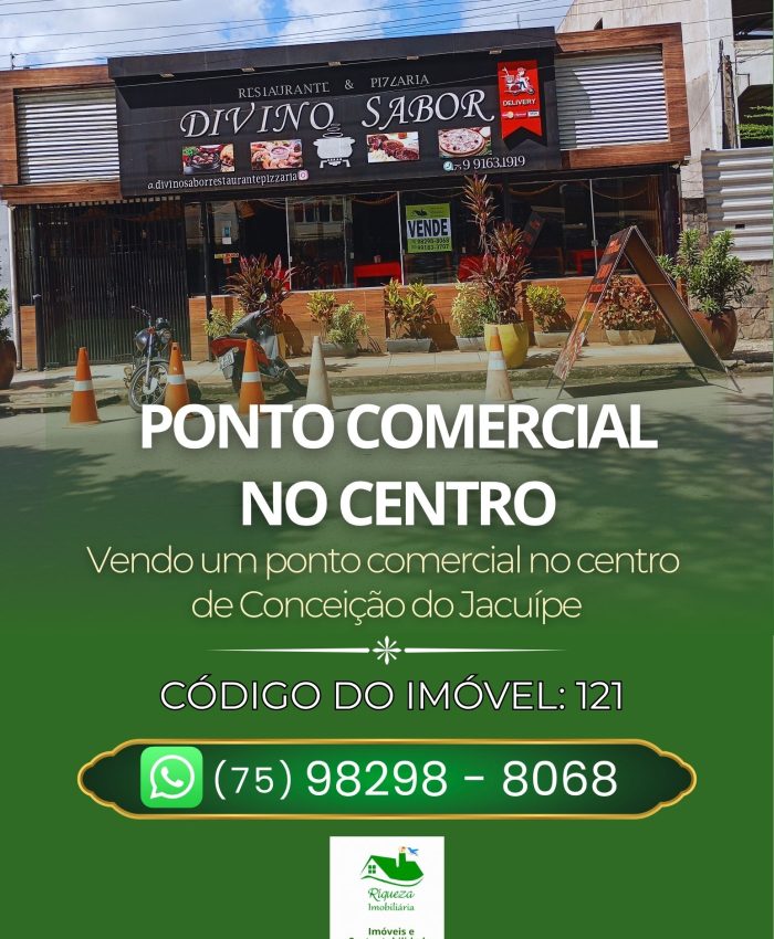 C121. PONTO COMERCIAL EM CONCEIÇÃO DO JACUÍPE